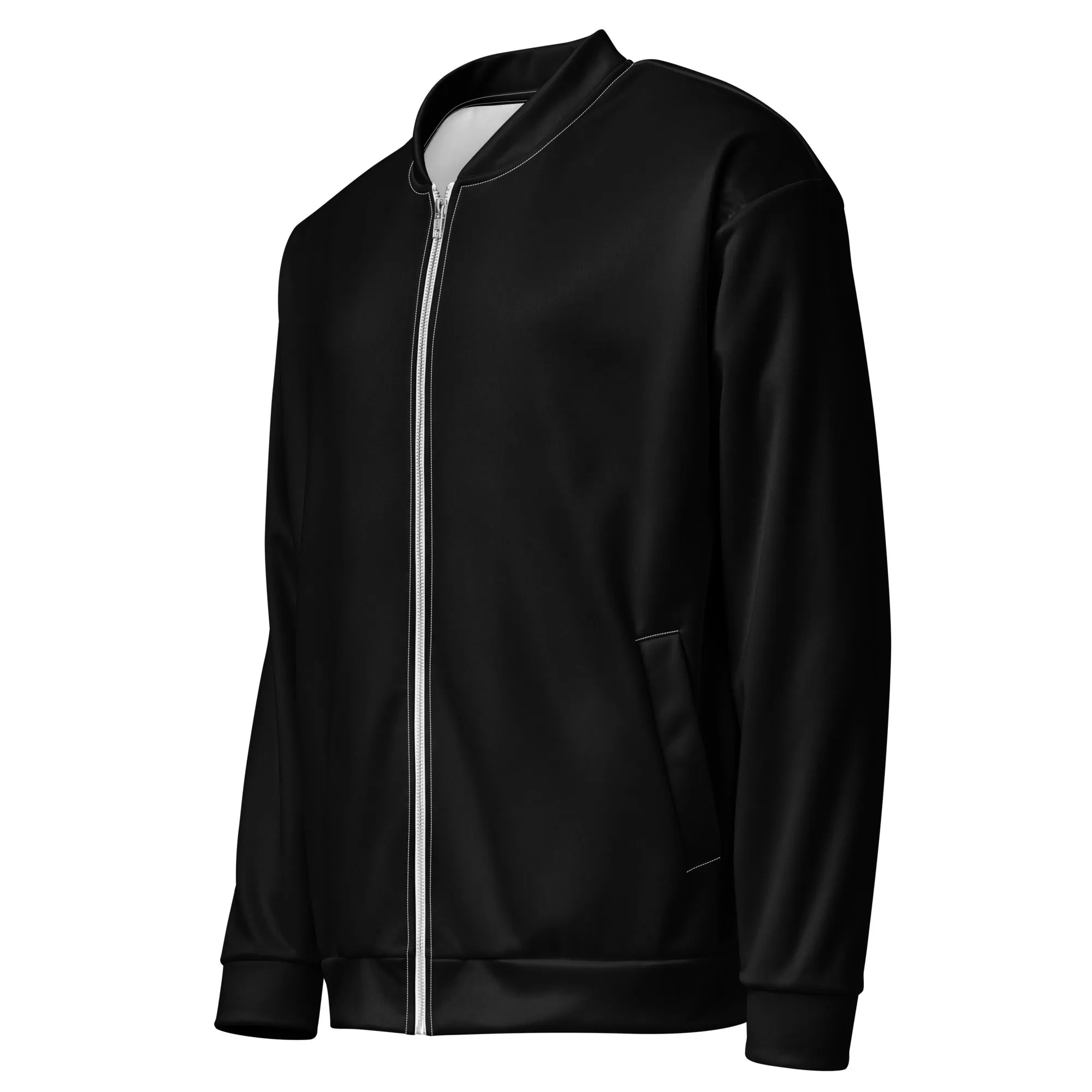 Black Bomber Jacket (Glamourange Bomber Jackets Outfit With Design Colour)