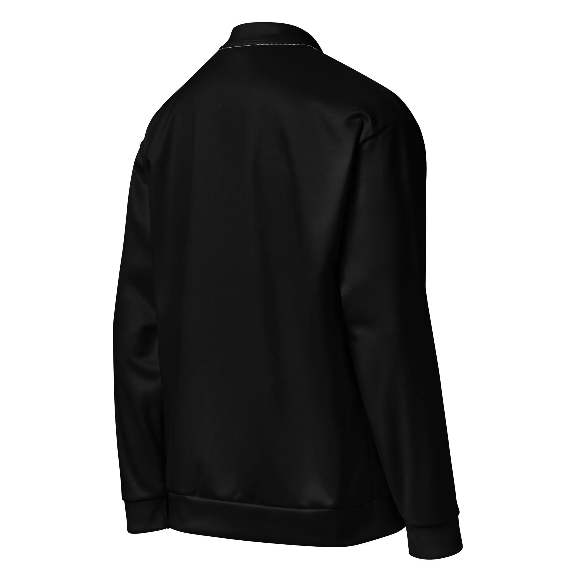 Black Bomber Jacket (Glamourange Bomber Jackets Outfit With Design Colour)
