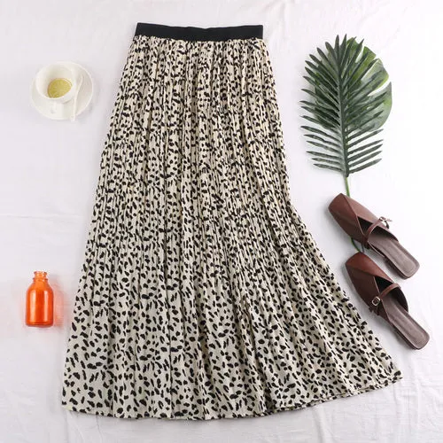 Bohemian Geometric Pleated Skirts