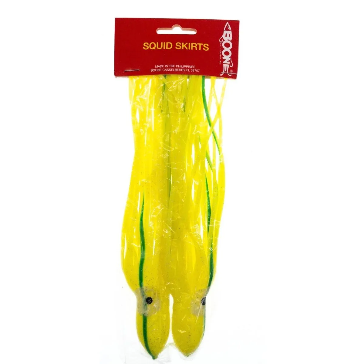 Boone Big Game Octopus Squid Trolling Skirts w Hand Painted Glow Eyes QTY 2