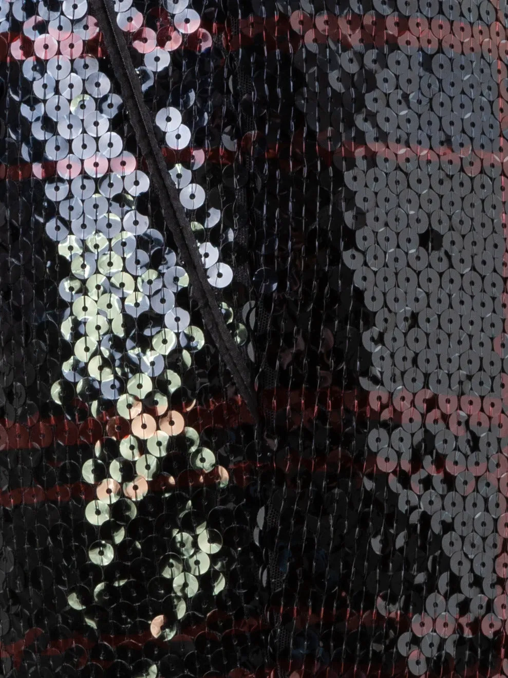 Bootcut Sequins Pants with Check Print