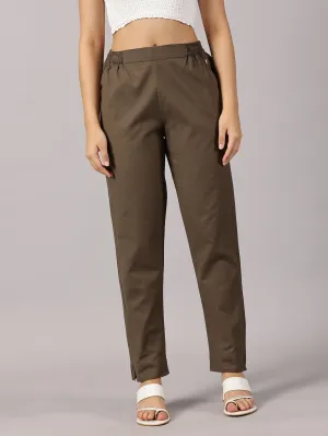 Brown Comfy Cotton Pants