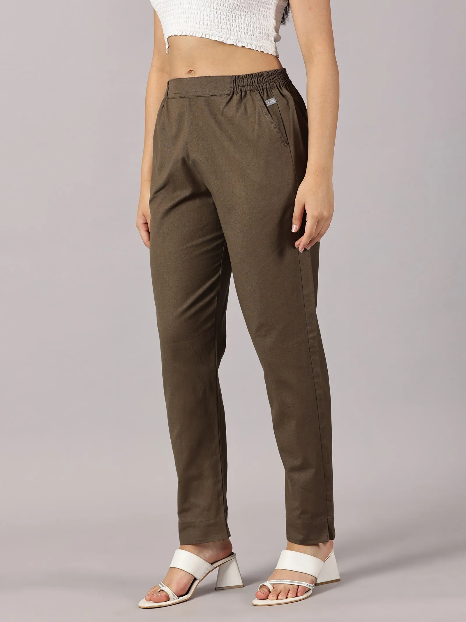 Brown Comfy Cotton Pants