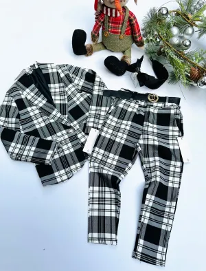Checked elegant set