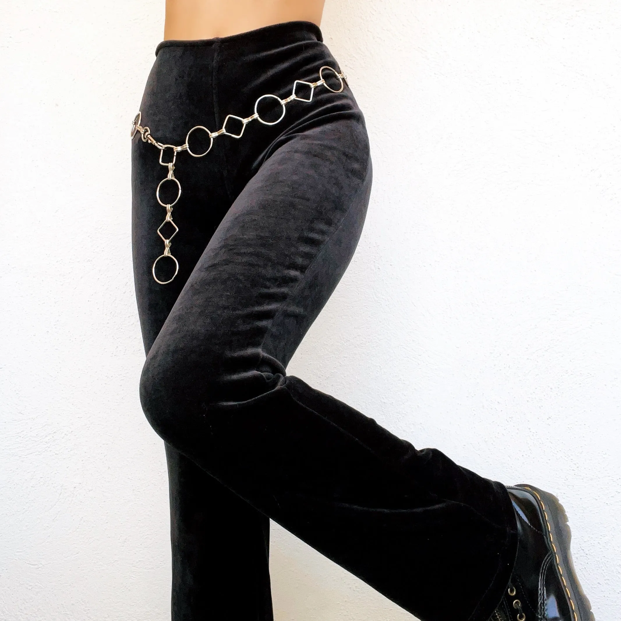 Early 2000s Stretchy Black Velvet Pants