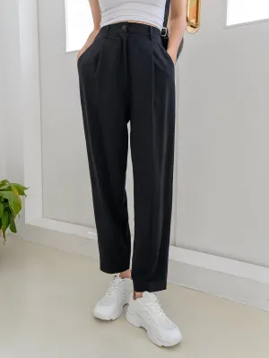Elegant Plain Natural Cropped Women Pants