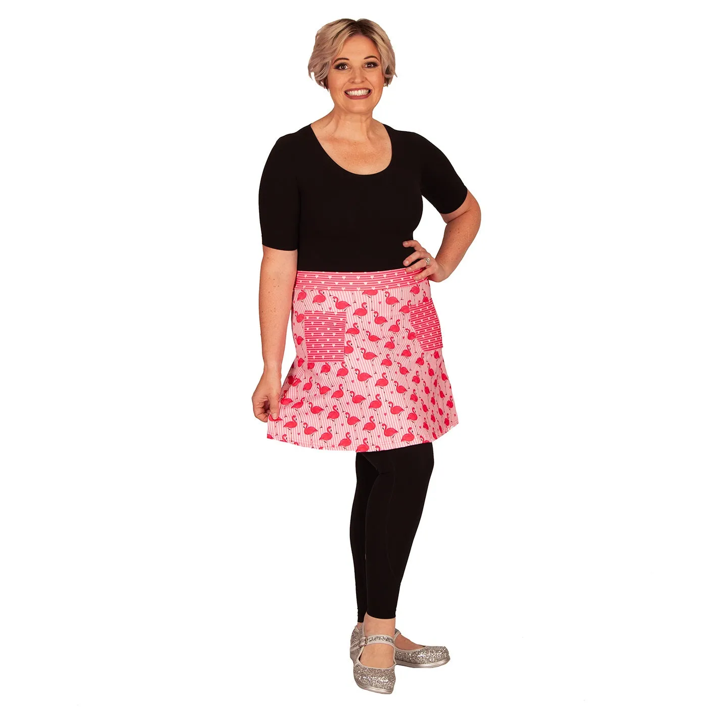 Flamingo Love Short Skirt With Pocket