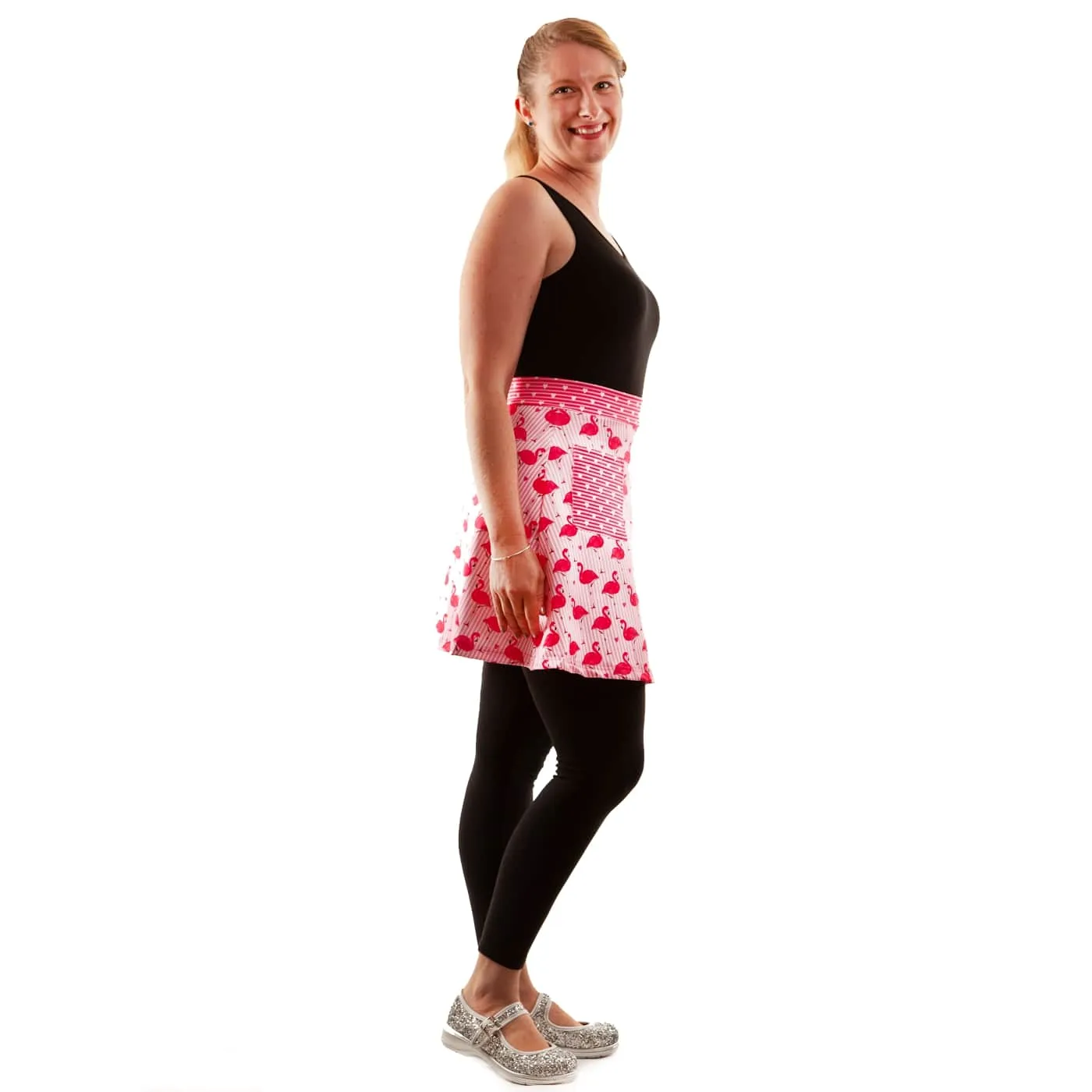 Flamingo Love Short Skirt With Pocket