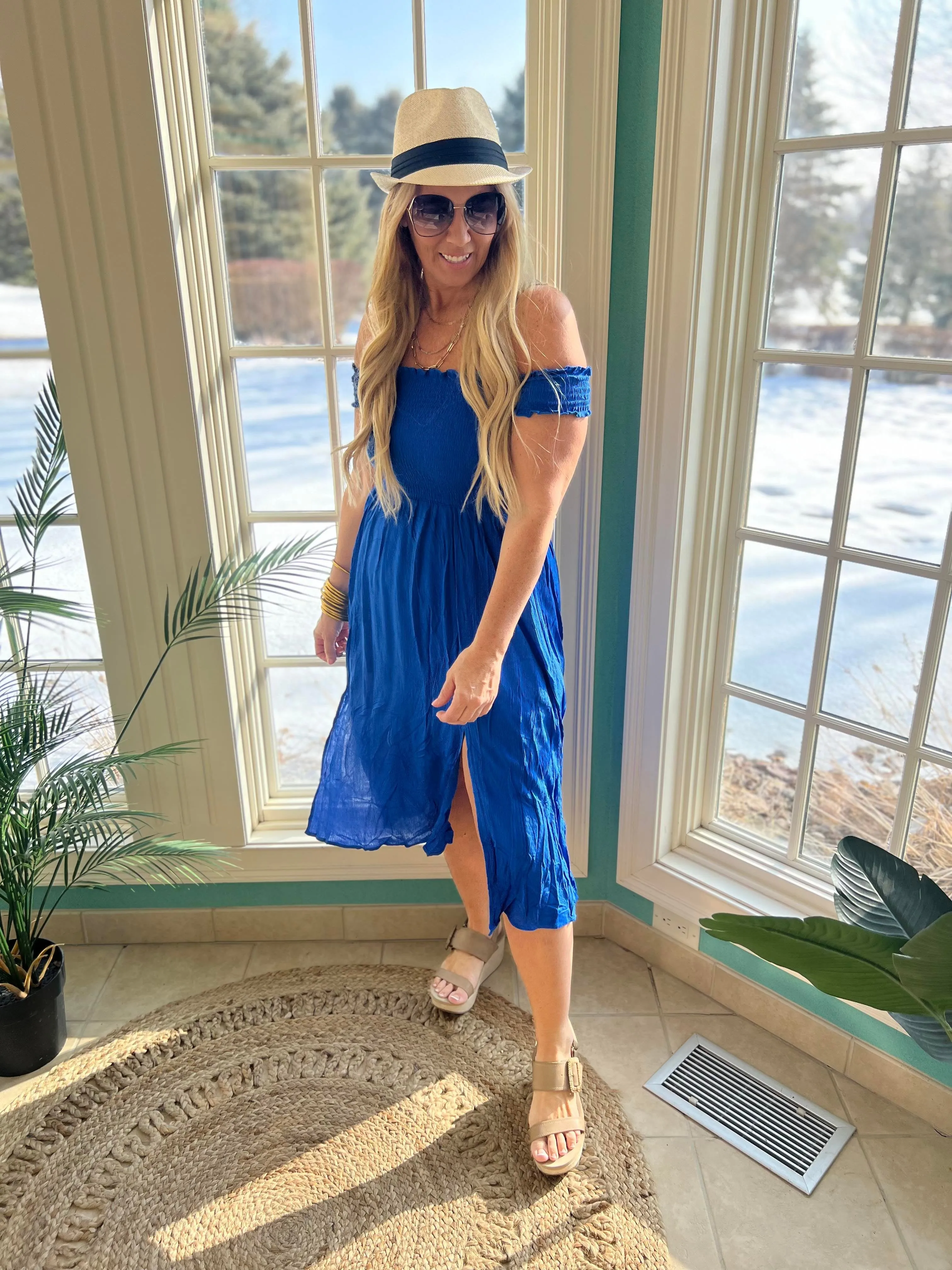 Flowy off the Shoulder Dress - Final Sale