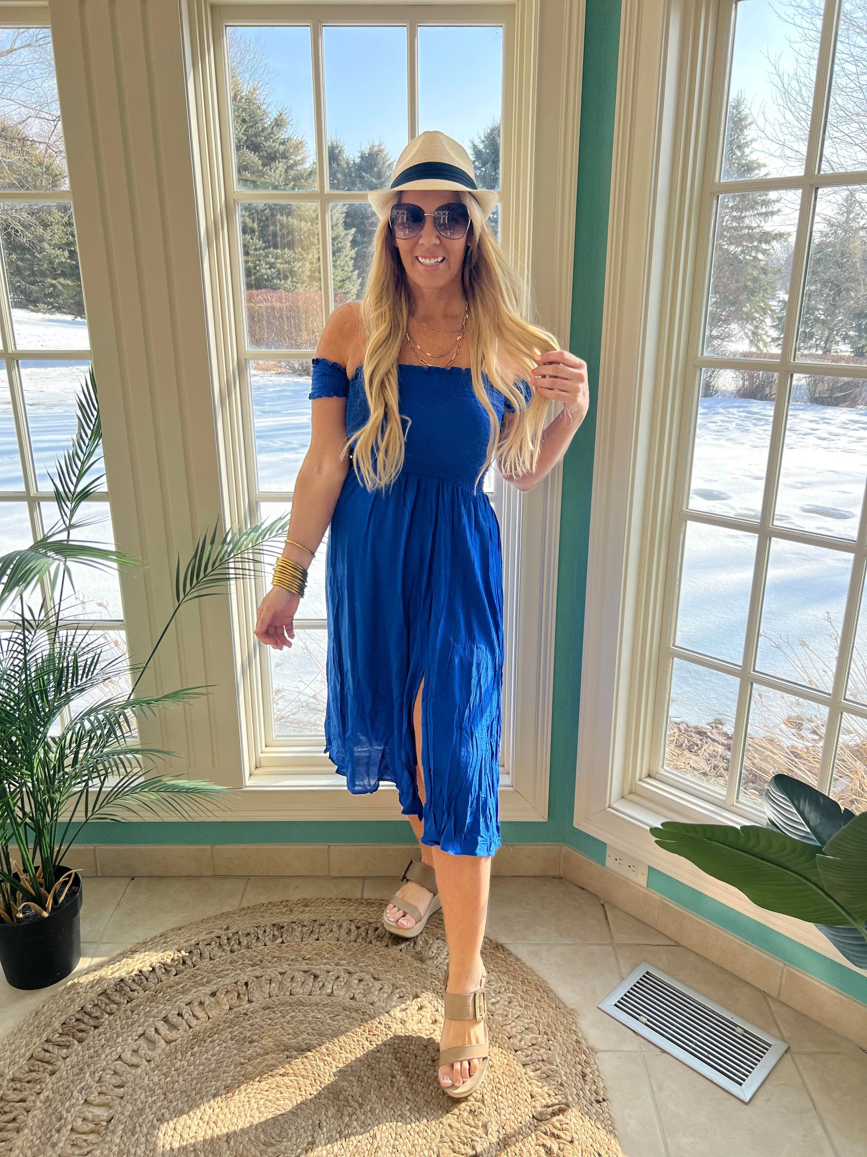 Flowy off the Shoulder Dress - Final Sale