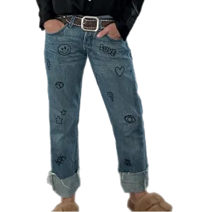 Happy Refurbished Embroidered Vintage Relaxed Denim
