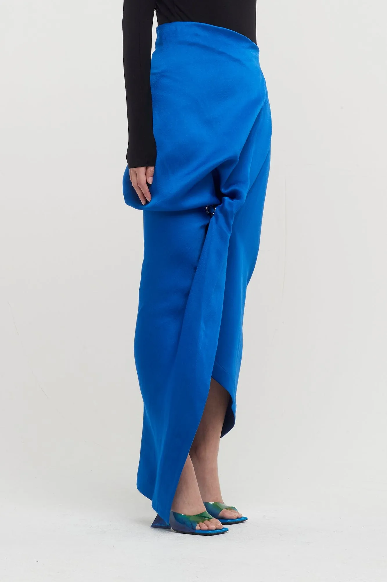 Issey Miyake Enveloping Skirt in Blue