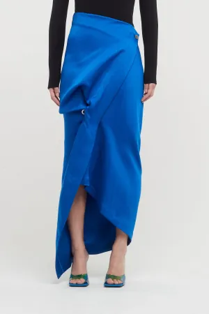 Issey Miyake Enveloping Skirt in Blue