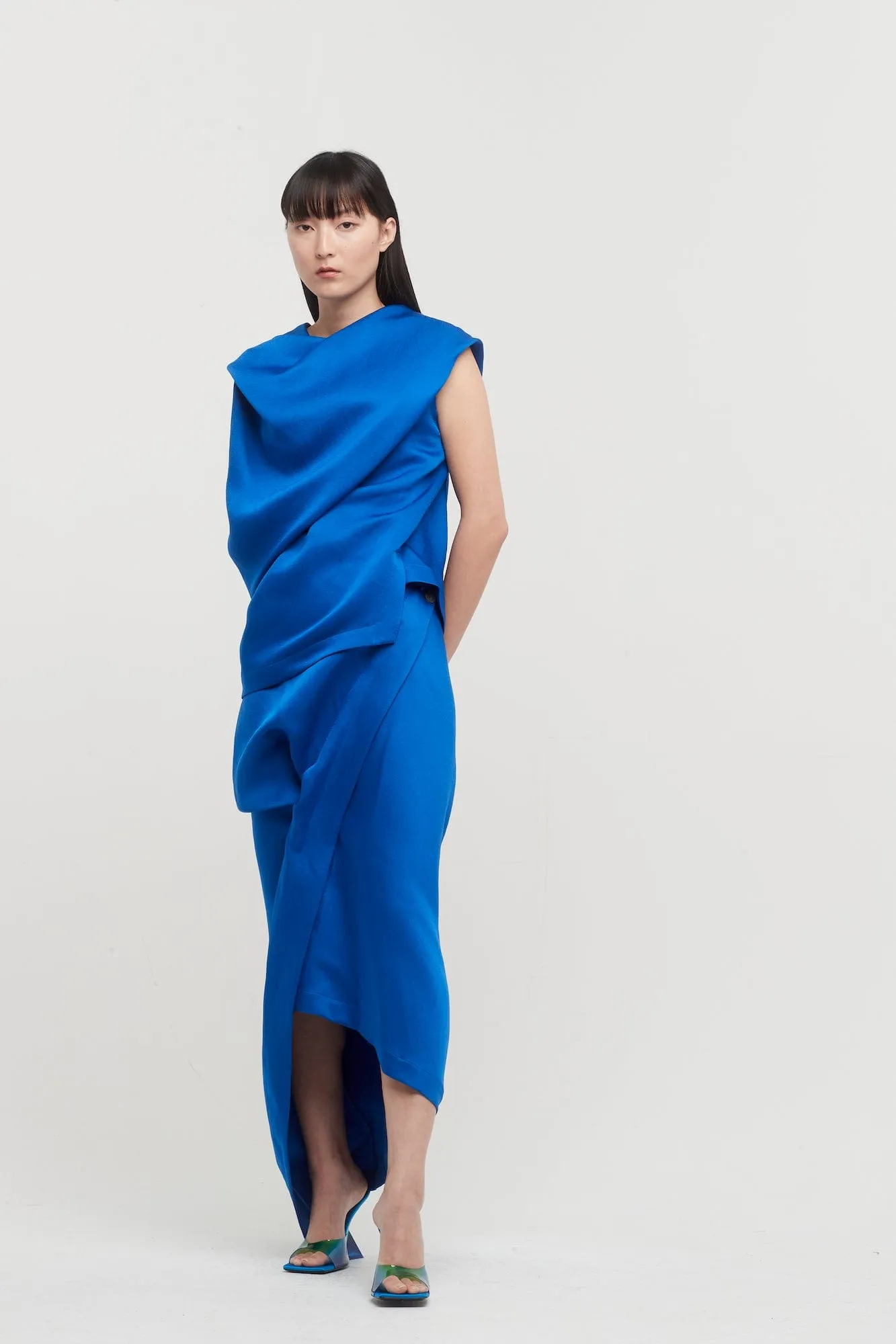 Issey Miyake Enveloping Skirt in Blue