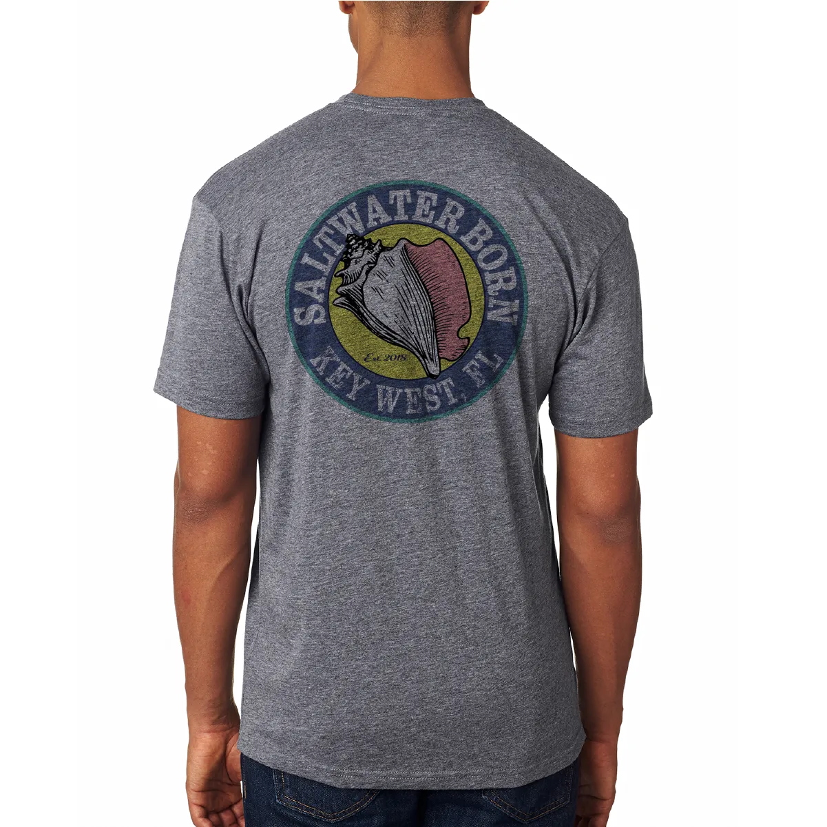 Key West, FL Orange and Blue Soft Tee