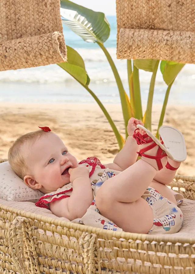 Linen Beach Dress & Bloomer Set - Select Size