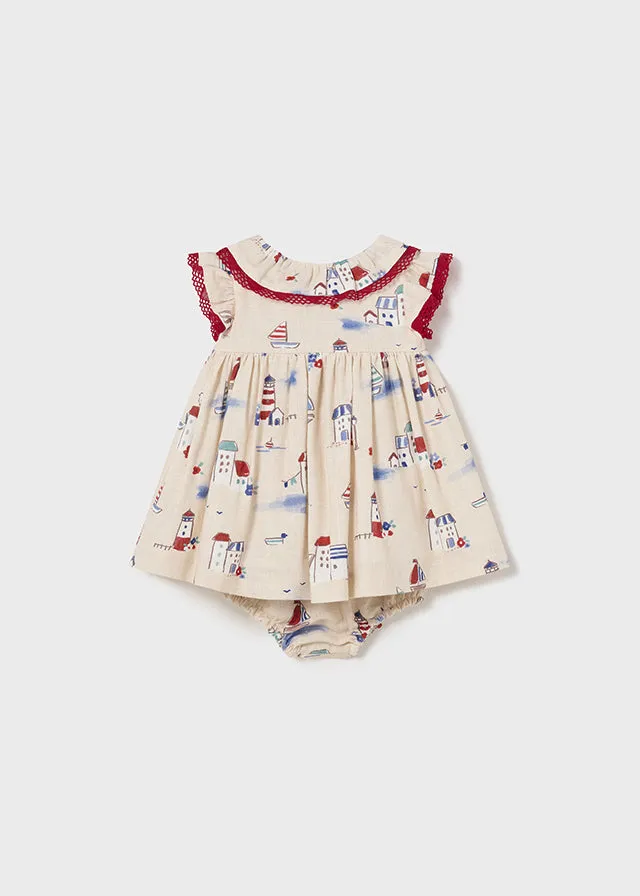 Linen Beach Dress & Bloomer Set - Select Size