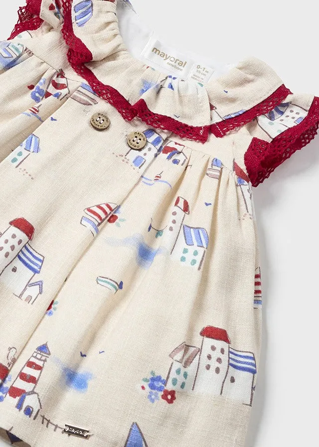 Linen Beach Dress & Bloomer Set - Select Size