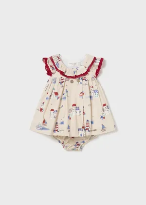 Linen Beach Dress & Bloomer Set - Select Size