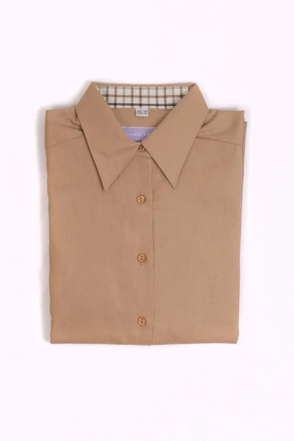Long Sleeved Twill Blouse