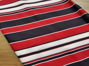 Maroon Black Stripes Digital Printed Poly Crepe Fabric