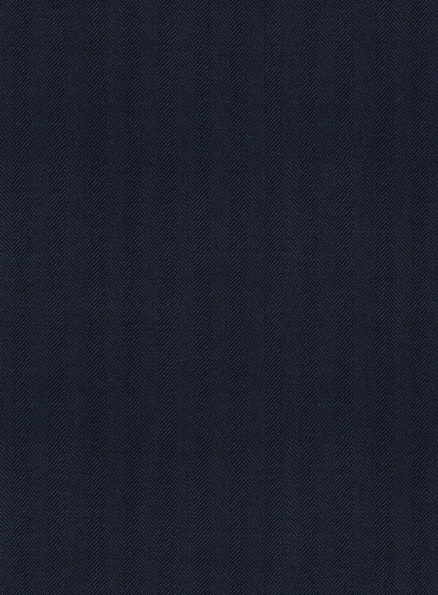 Napolean Navy Herringbone Wool Jacket