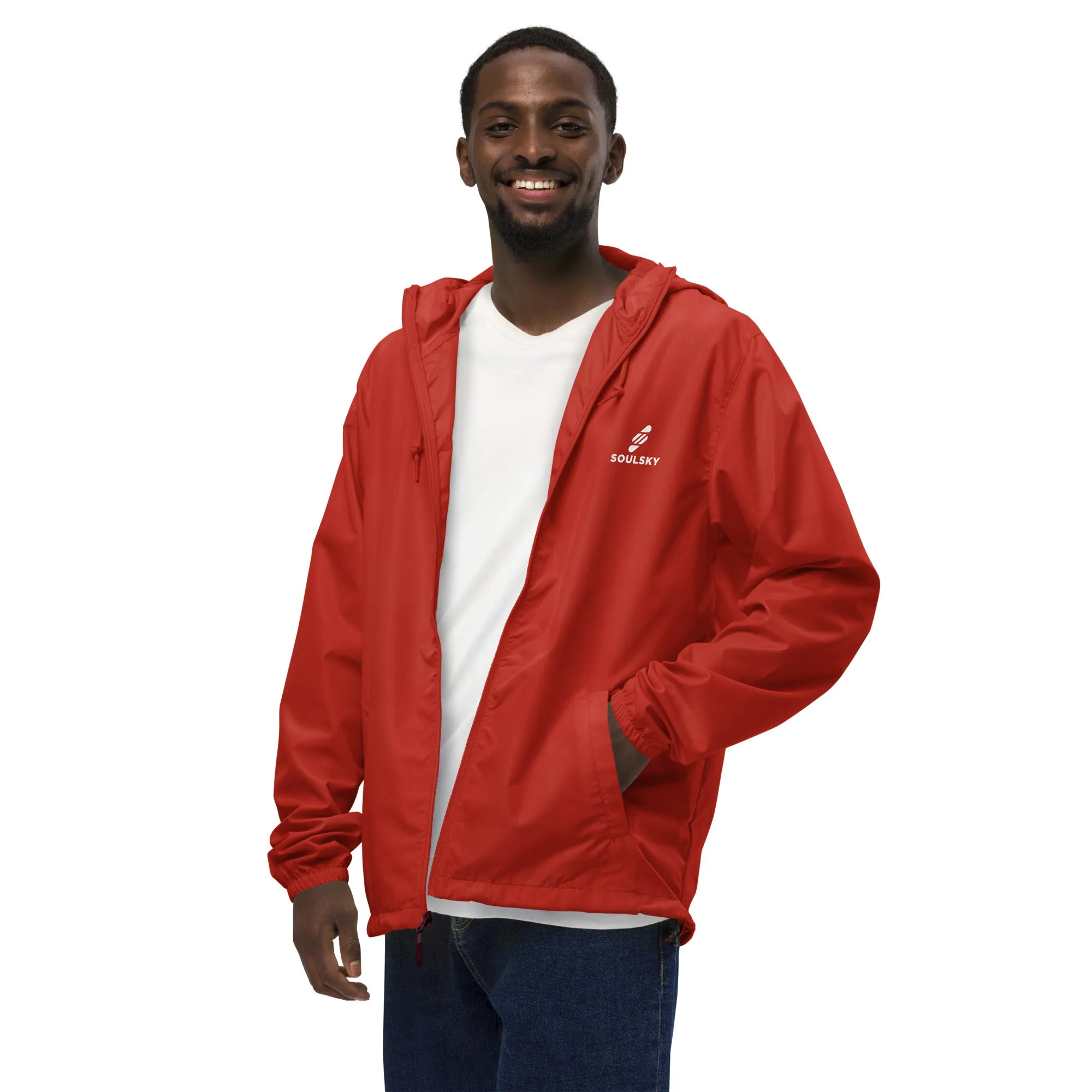 RED Unisex Zip Up Windbreaker