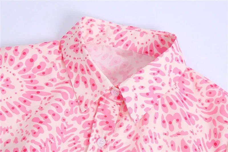 Sabrina Printed Ruffle Dress