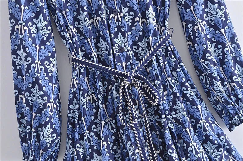 Sabrina Printed Ruffle Dress
