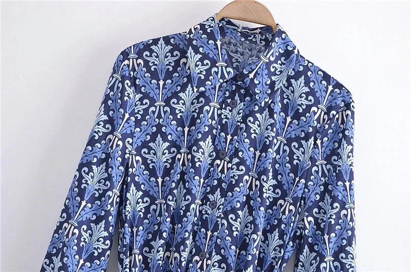 Sabrina Printed Ruffle Dress