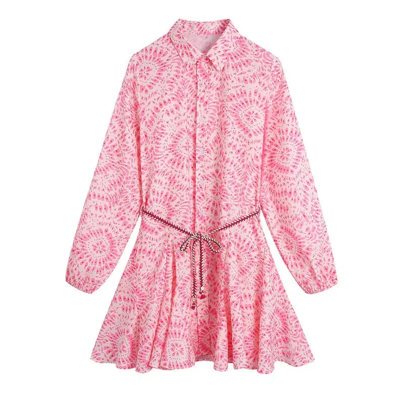 Sabrina Printed Ruffle Dress