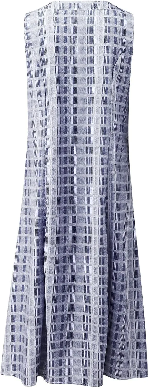 Short Sleeve Dress, Women's Summer Casual Fashion Printed Short Sleeve 2022 O-Neck Pocket Dress
