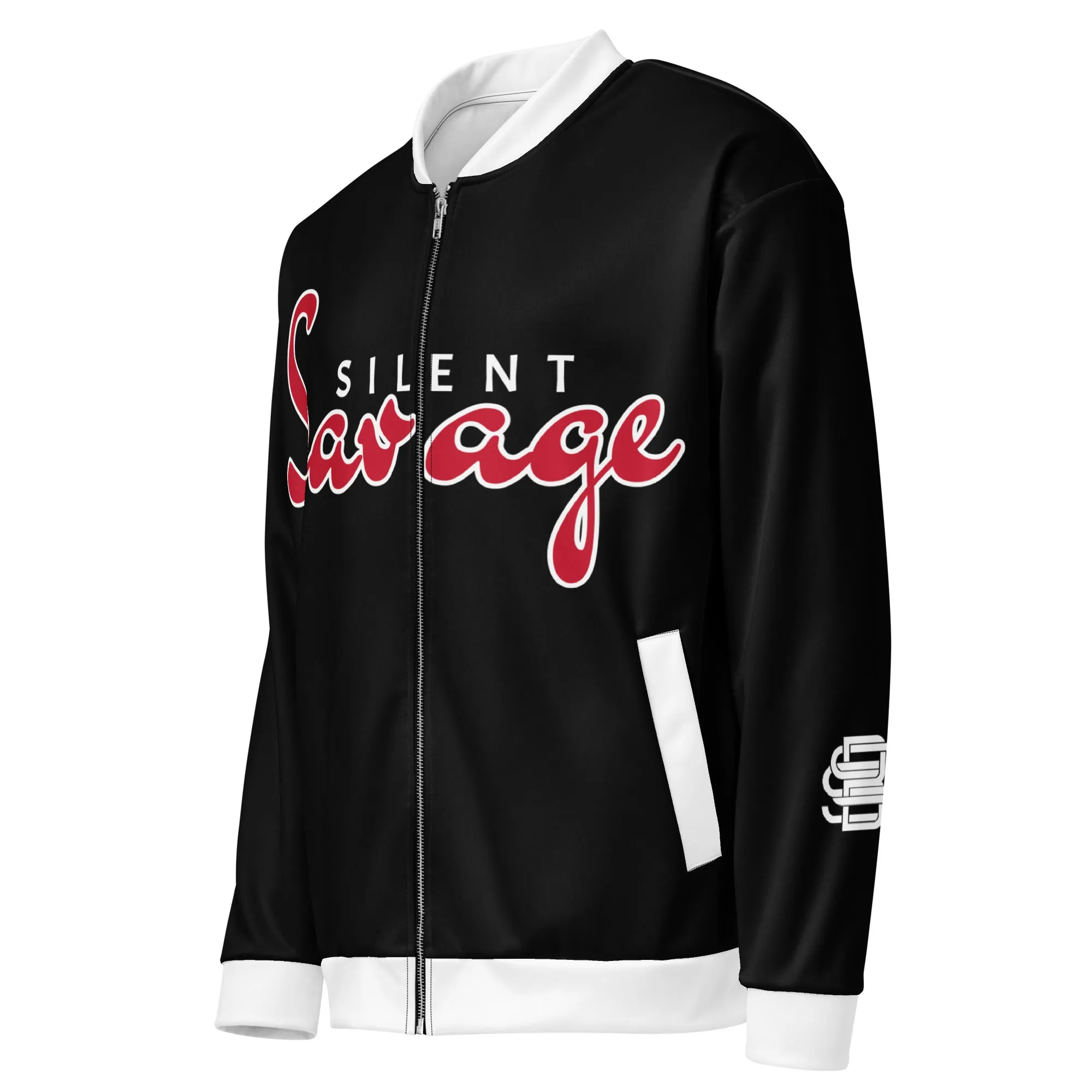 Silent Savage Brand - Varsity bomber jacket (blk)