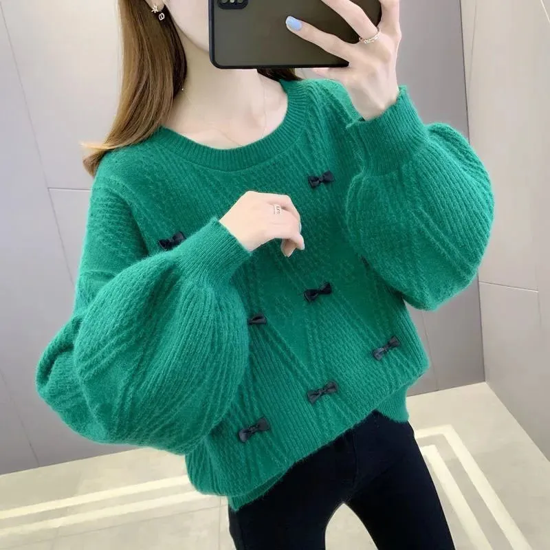 Stylish Lantern Sleeve Design Sweaters For Women - Ailime Designs