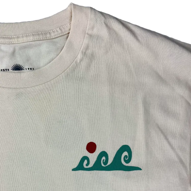 SunDiego TRES WAVES T-Shirt - Vintage White