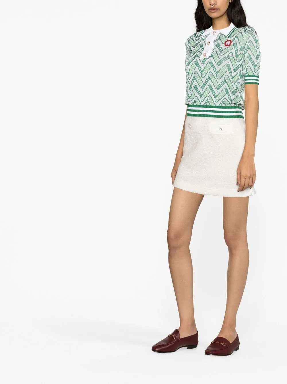 terry cloth mini skirt