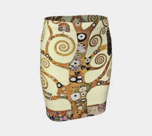 Tree of Life Klimt Fitted Skirt