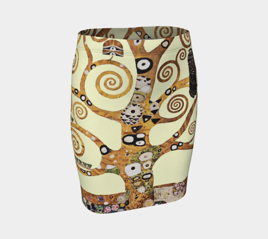 Tree of Life Klimt Fitted Skirt
