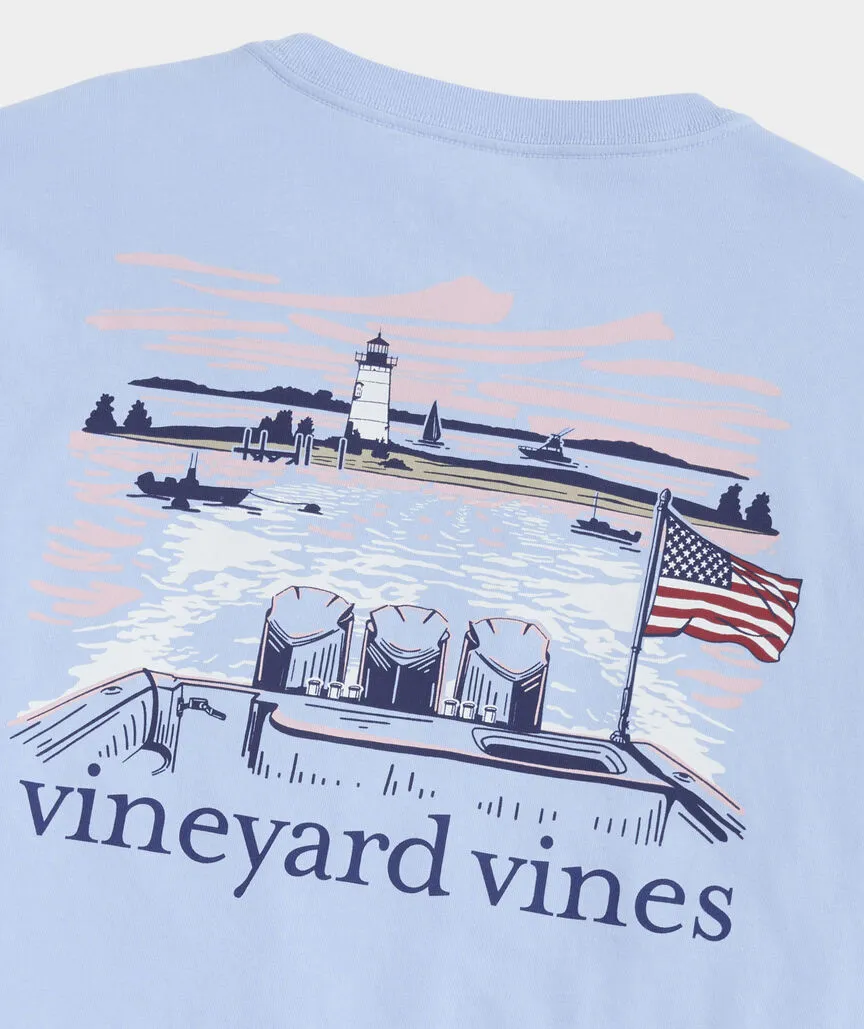 Vineyard Vines Lighthouse Wakes Short-Sleeve Pocket Tee