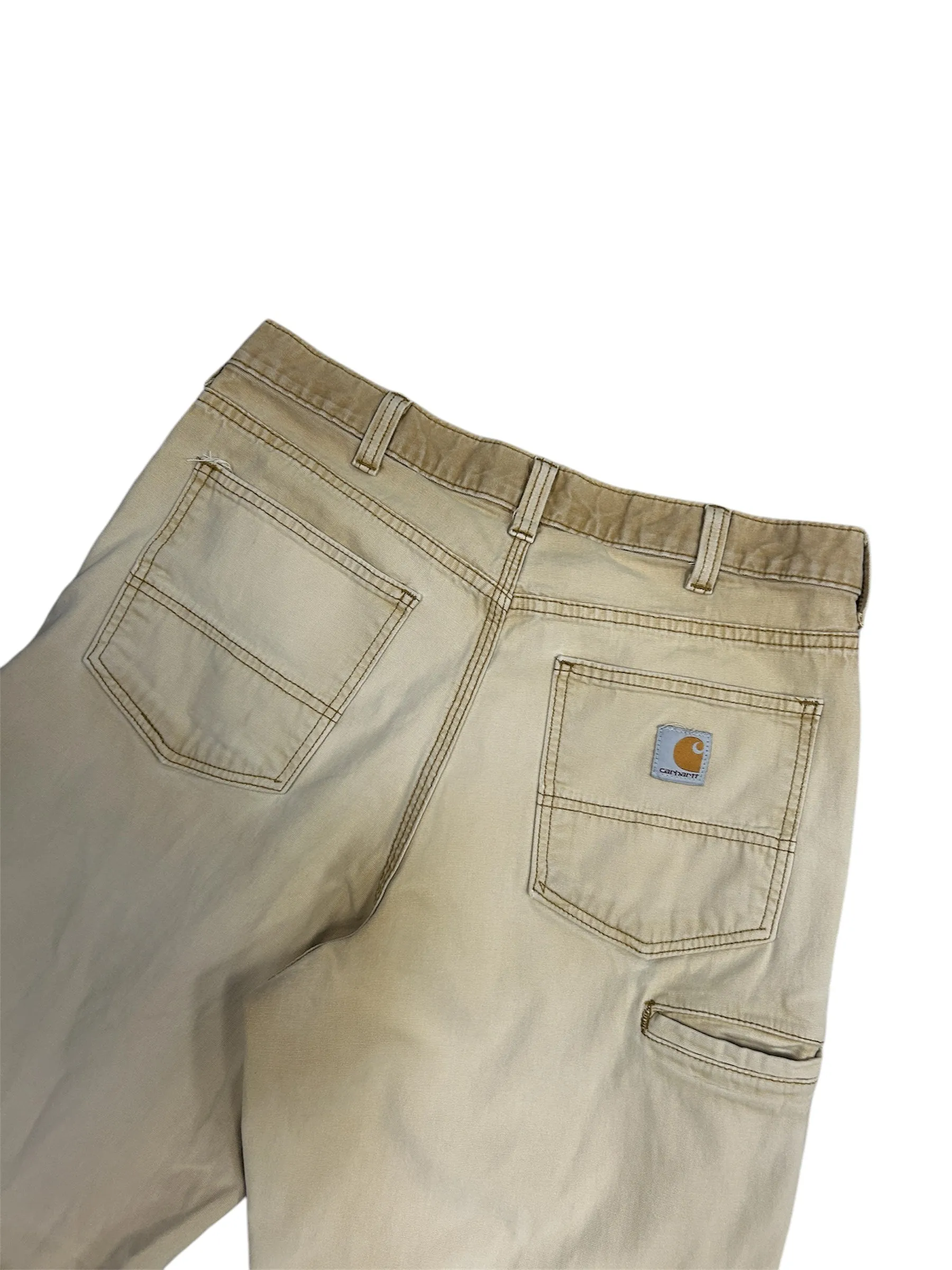 Vintage Carhartt Relaxed Fit Faded Beige Work Pants