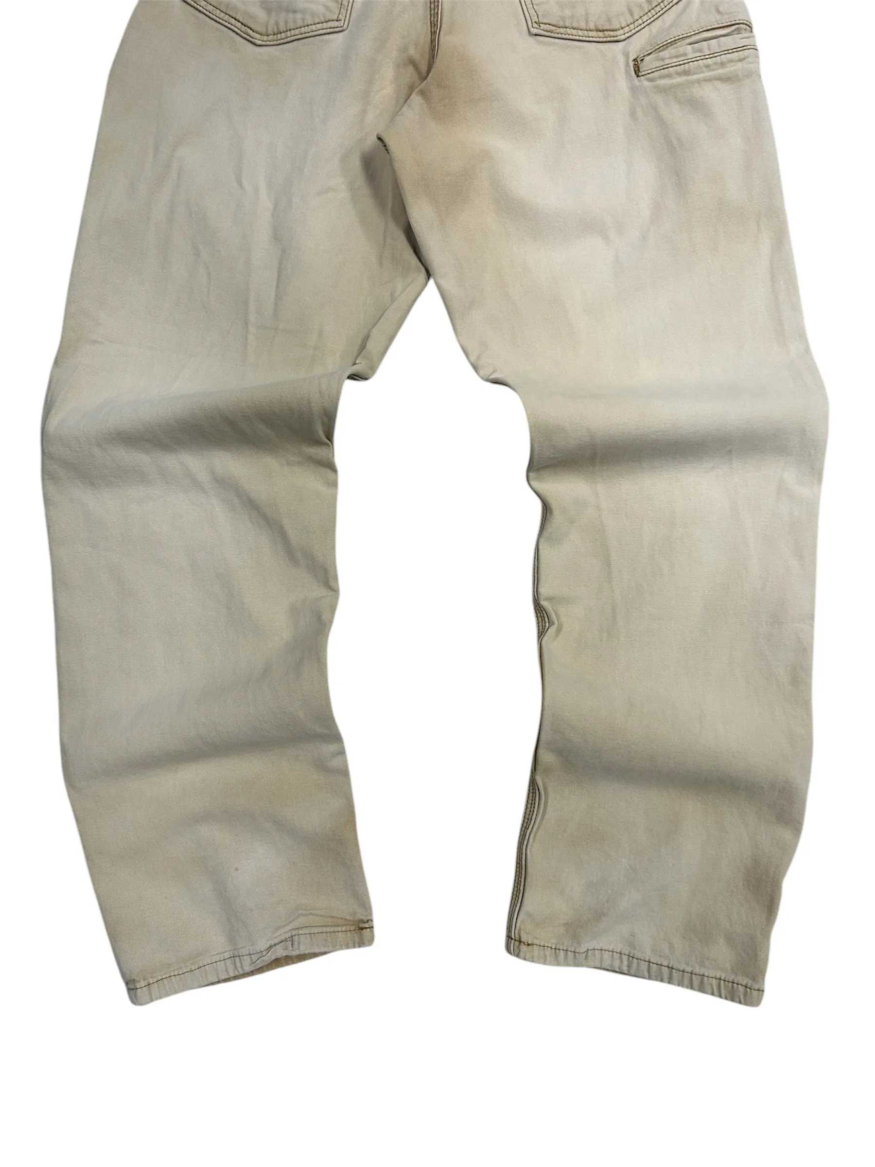 Vintage Carhartt Relaxed Fit Faded Beige Work Pants