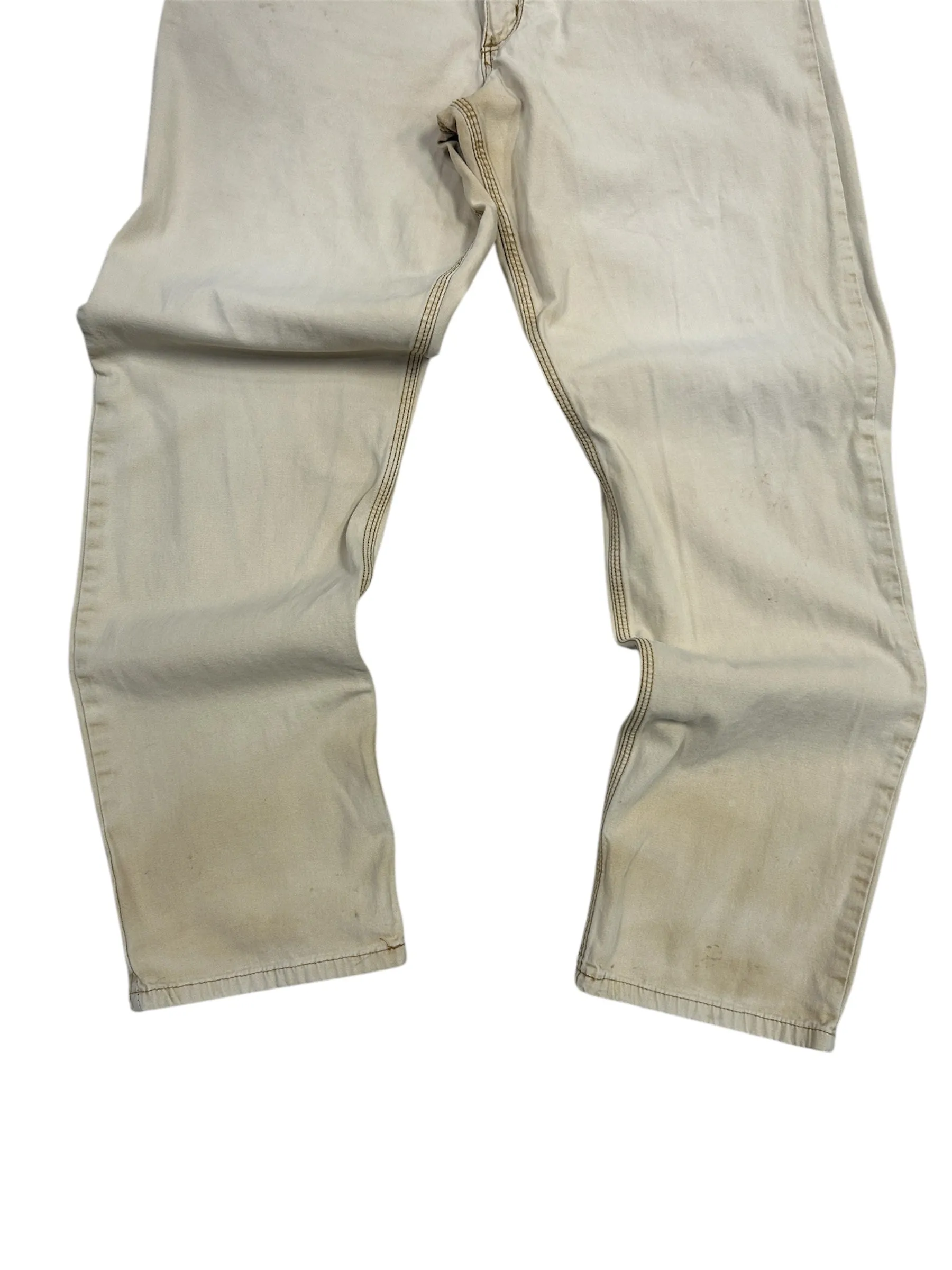 Vintage Carhartt Relaxed Fit Faded Beige Work Pants