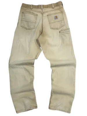 Vintage Carhartt Relaxed Fit Faded Beige Work Pants