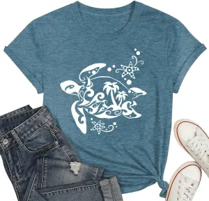 Women's T Shirts Short Sleeve Shirt Cute Graphic Tees Loose Casual Summer Tops